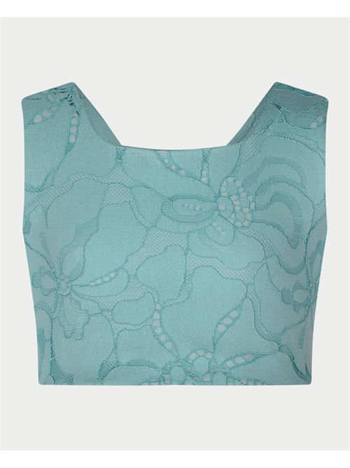 Top cropped bambina Fun&Fun con zip sul retro FUN & FUN | FNCBTP01052AQ